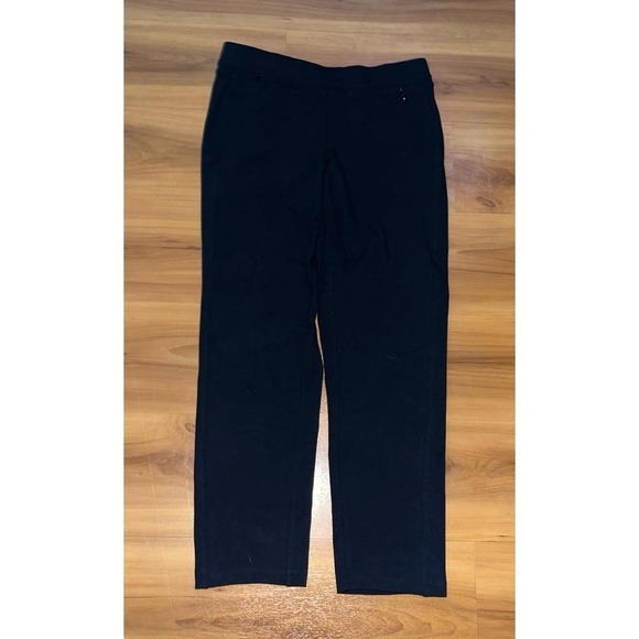 Womens T By Talbots Everyday Stretch Black Pull On Pants - Picture 2 of 6